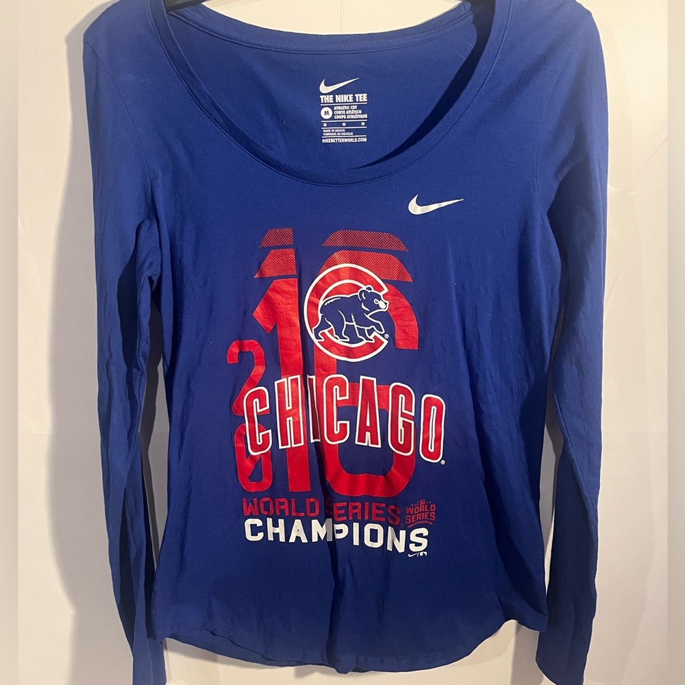 Nike Women's Blue Chicago Cubs Champions Long Sleeve Tee